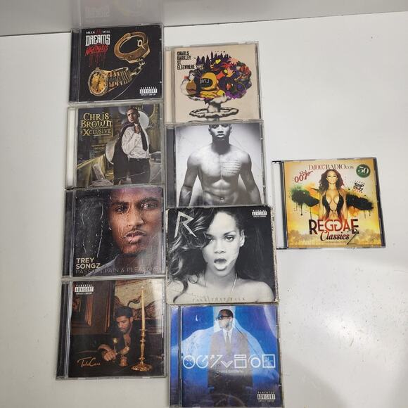 Mixed Artists (Drake, Meek Mills, Rihanna) Hip-Hop Music Genre Lot of 9 CD's - Picture 1 of 15